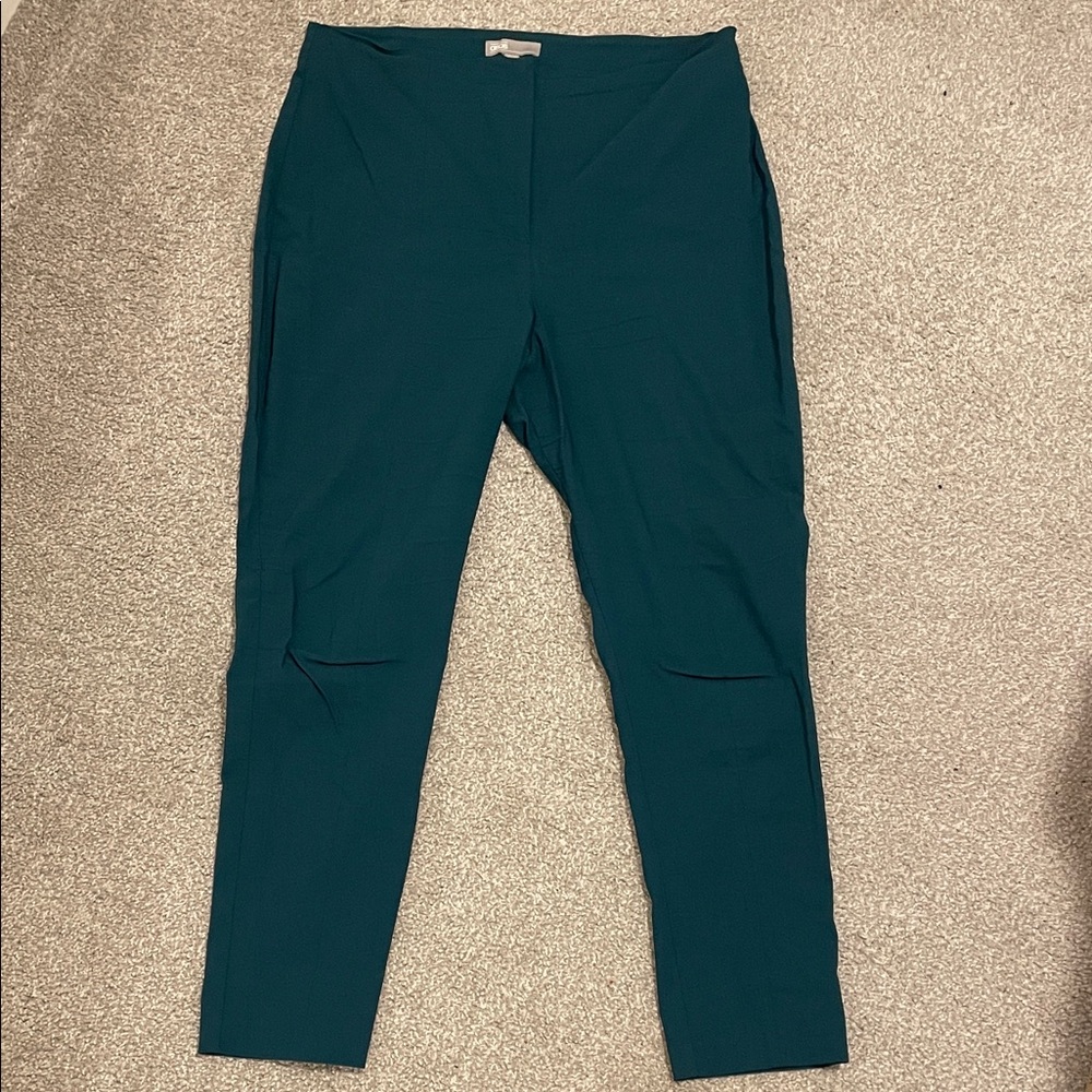 ASOS high waist teal pants in skinny fit